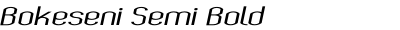 Bokeseni Semi Bold Expanded Italic